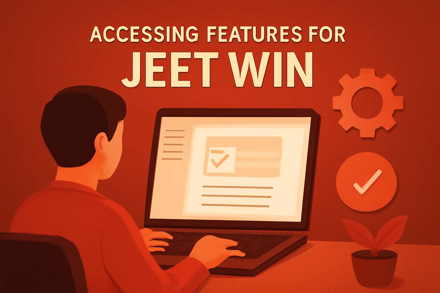 A professional scene illustrating the features of Jeet Win.