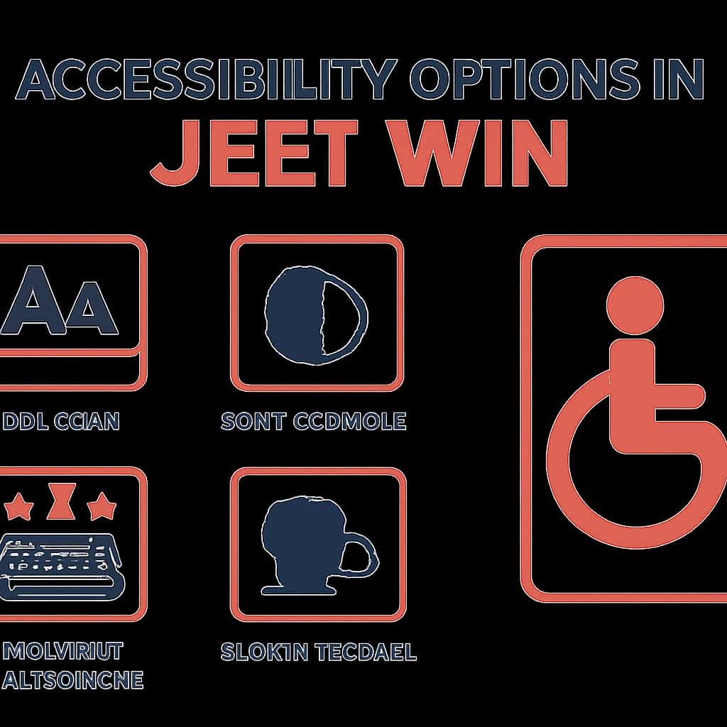 An educational diagram illustrating accessibility options available in Jeet Win.