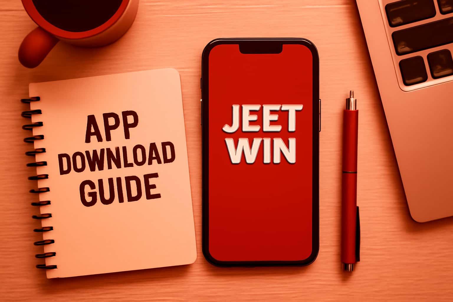 An informative visual representation of the Jeet Win App Download Guide with clear branding.
