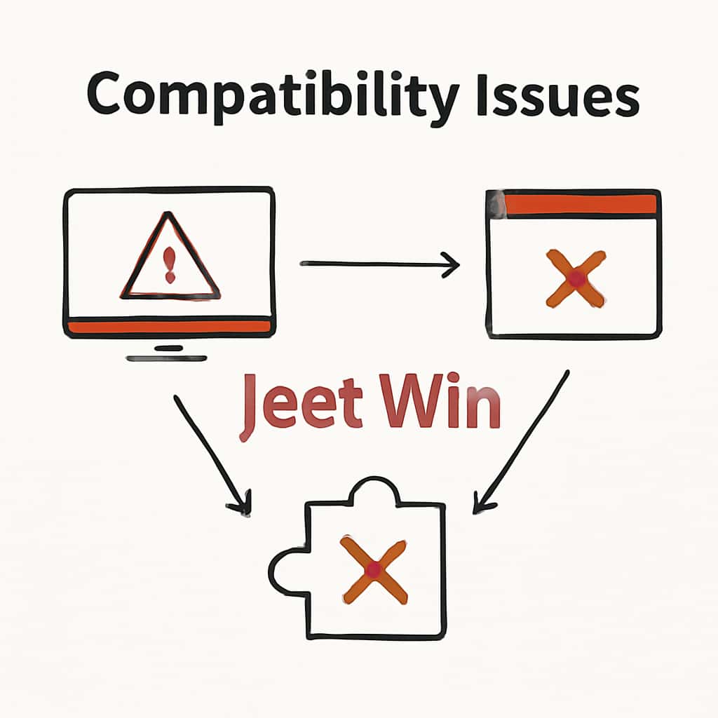 Diagram explaining Compatibility Issues with Jeet Win.
