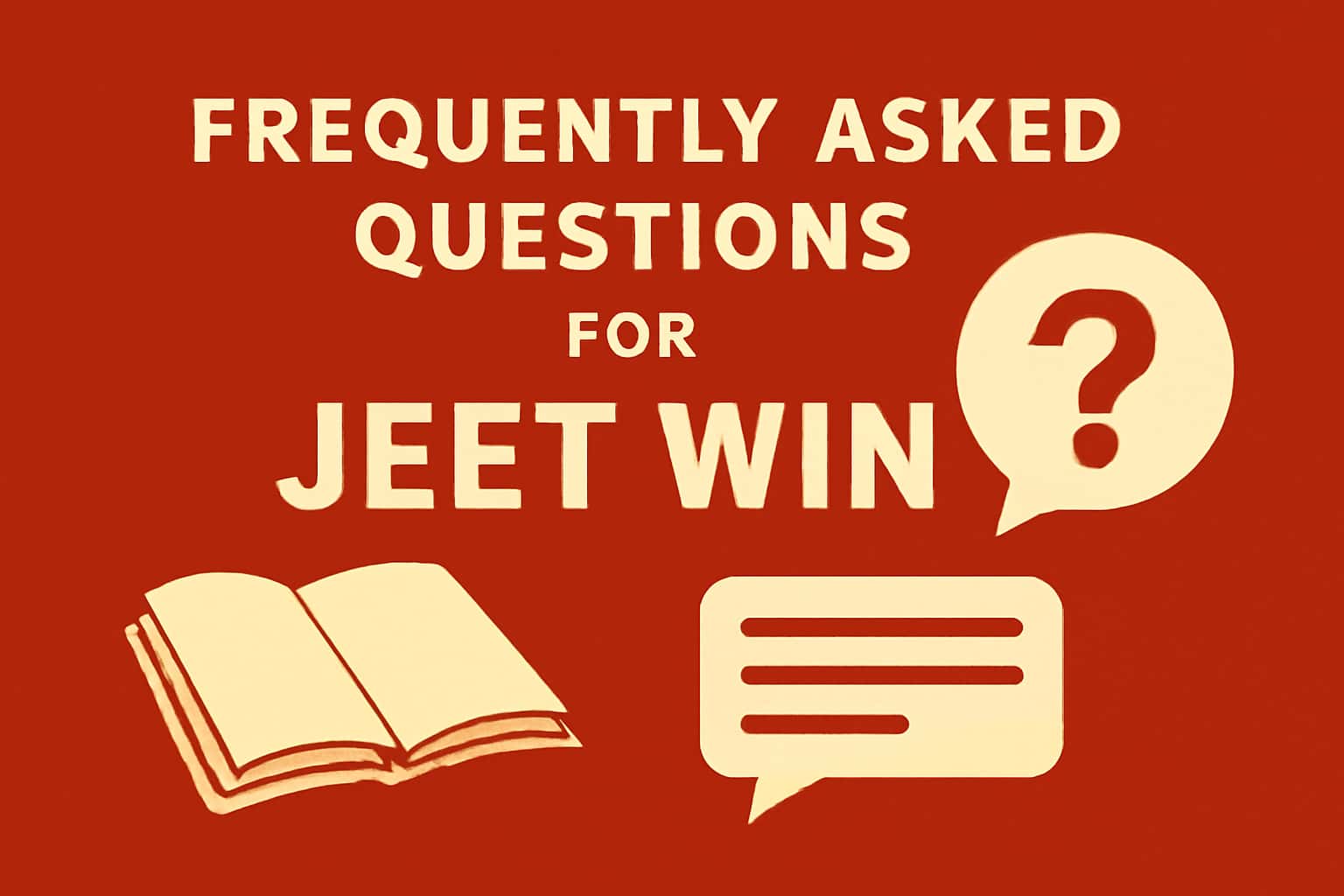 An informative scene representing the FAQ section of Jeet Win with the title prominently displayed.