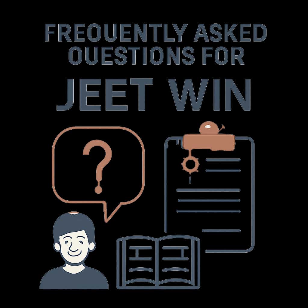 An educational diagram outlining key aspects of the FAQ for Jeet Win.