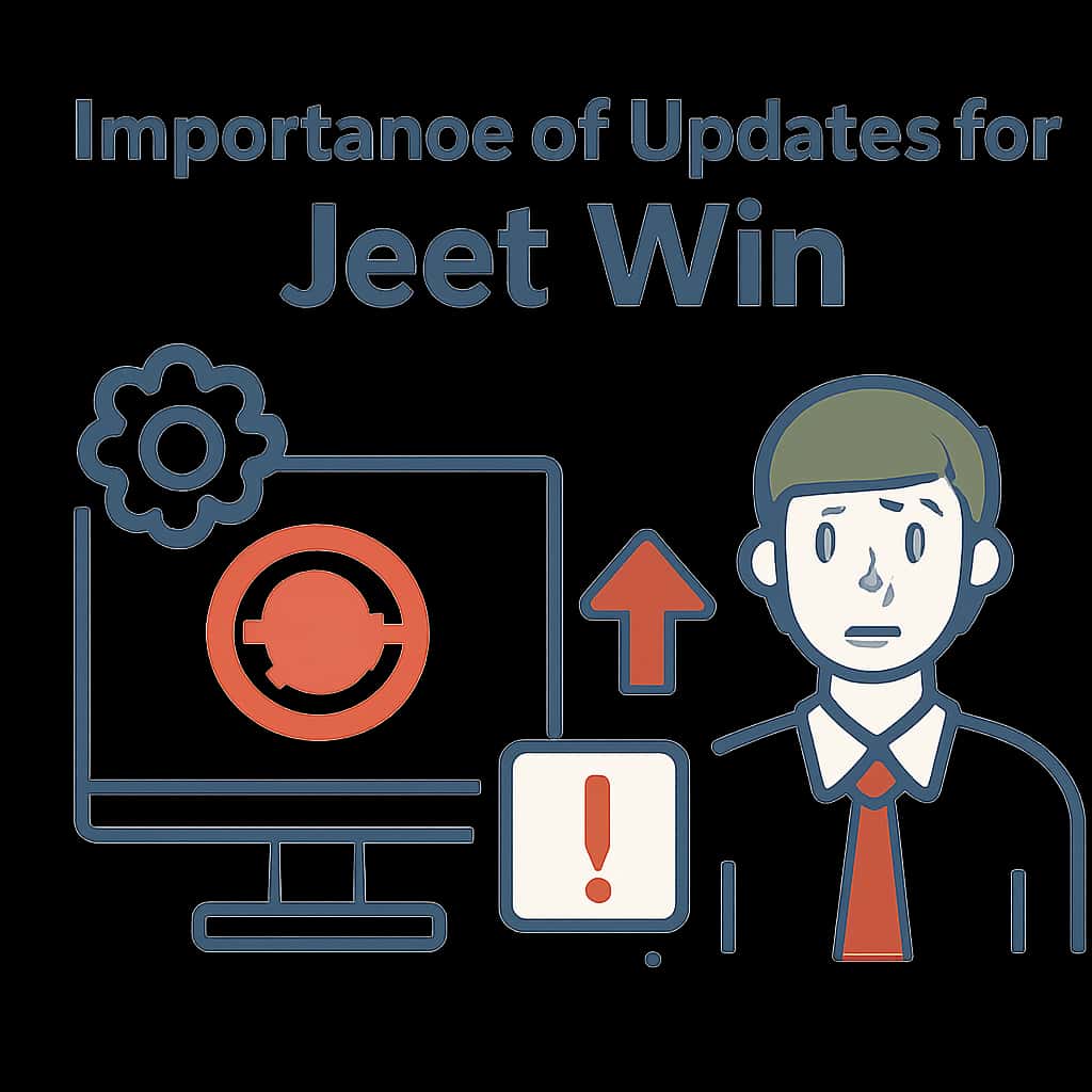 An educational diagram outlining the benefits of updates for Jeet Win.