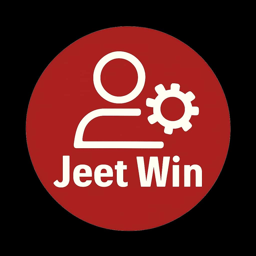 A professional badge representing guidance for maintaining an account for Jeet Win.