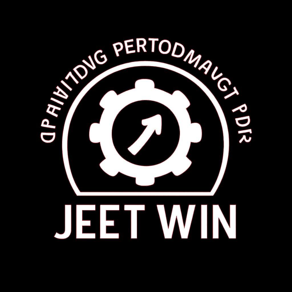 A simple badge design symbolizing support for optimizing performance on Jeet Win.
