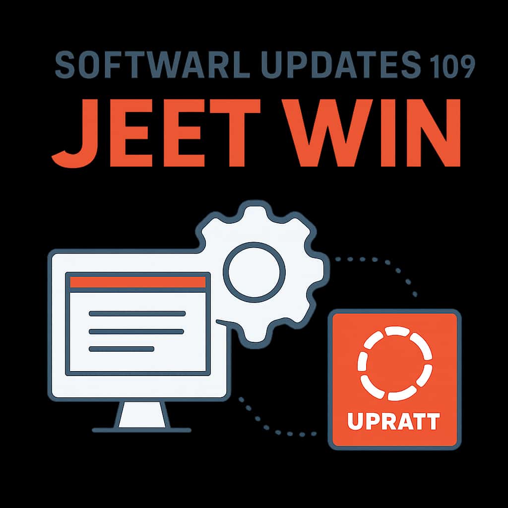 An educational illustration about Jeet Win software updates.