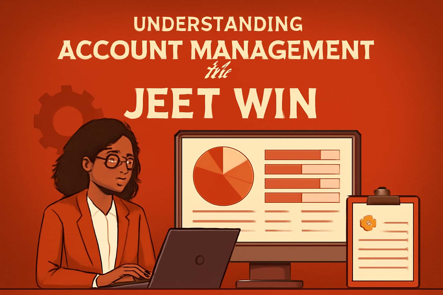 An informative scene illustrating account management concepts related to Jeet Win.