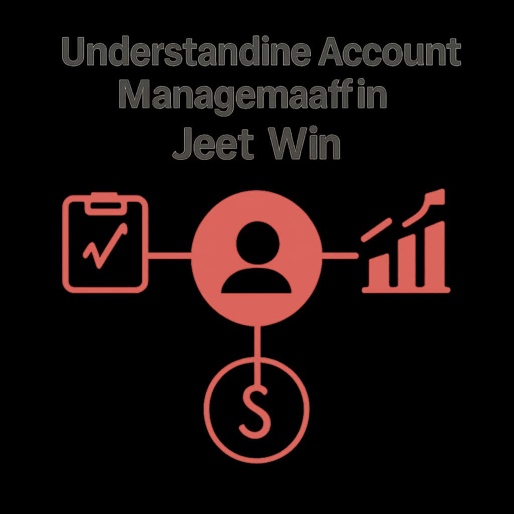 An educational diagram illustrating account management features in Jeet Win.