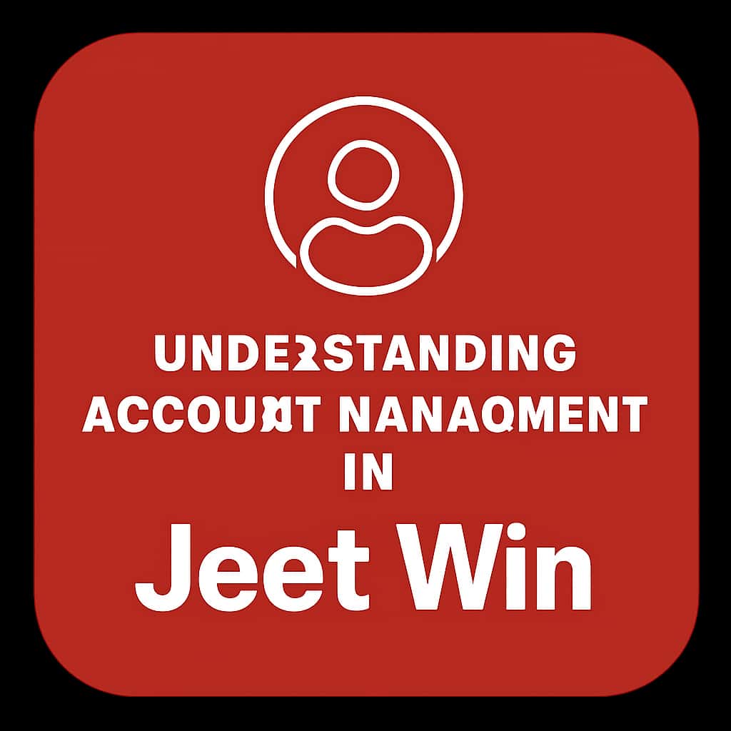 A professional badge depicting account management for Jeet Win.