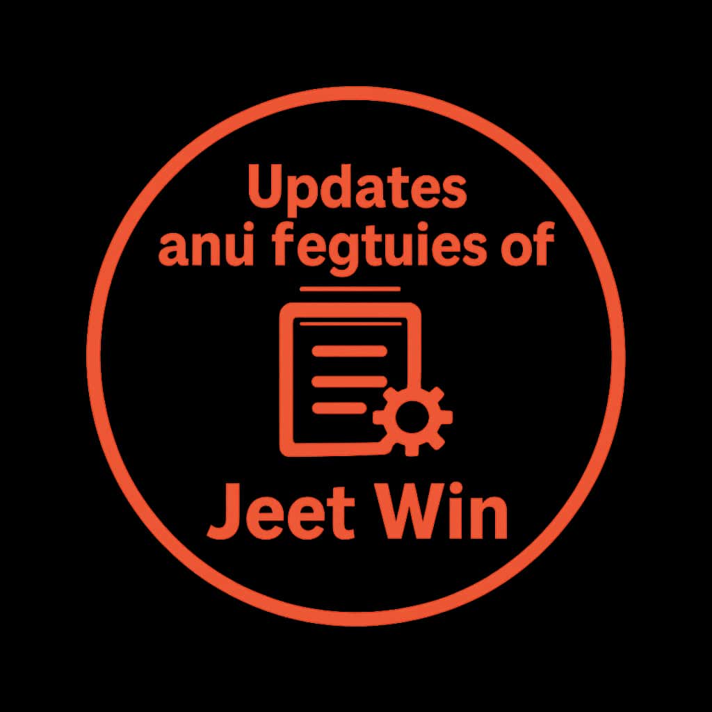 A badge representing the updates and features of Jeet Win, emphasizing guidance and support.