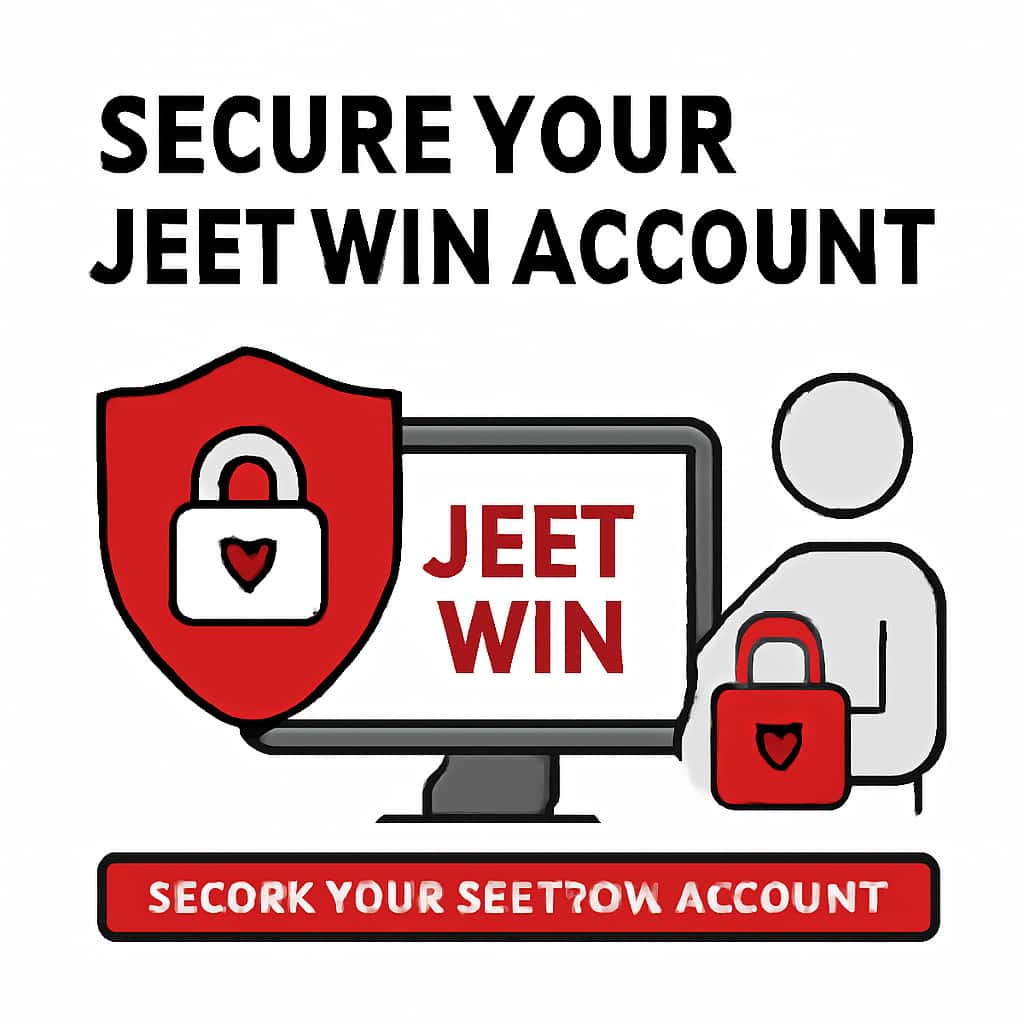 An educational diagram illustrating account security measures for Jeet Win.